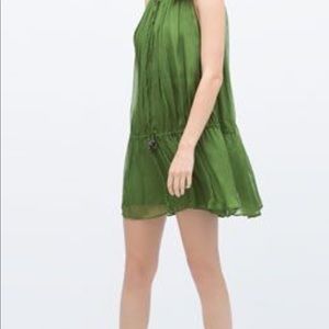 Zara silk tassels dress